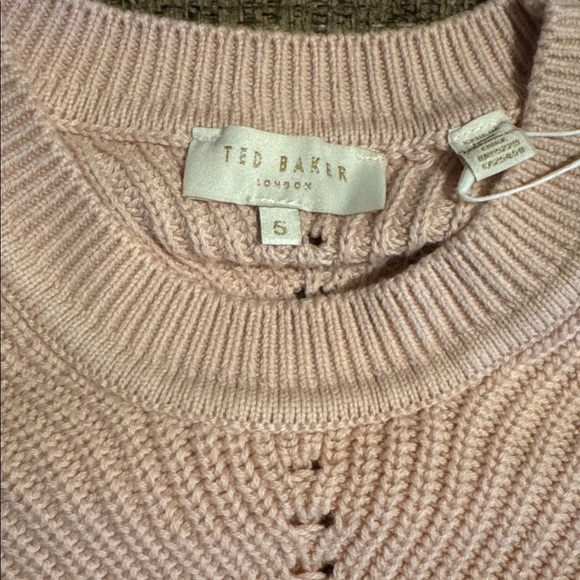 Ted Baker Sunnie Shaker Stitch Sweater Light Pink Women’s Size 14 NWT $92 - Picture 5 of 8